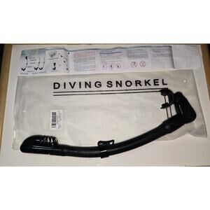 Dry Snorkel, Easy-Breath Free Diving Snorkel Black